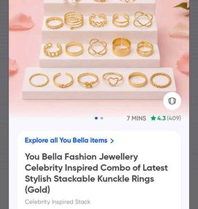 Stylish Gold Stackable Rings Combo