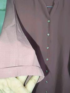 Elegant Pink Button-Down shirt dress