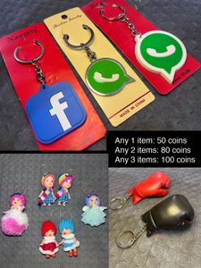 3 Social Media Keychains