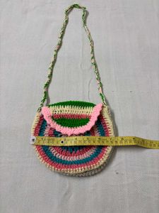🆕Handmade Crocheted Striped Pouches (2)