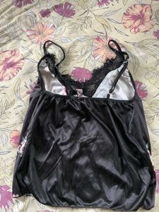 Floral Satin Babydoll Nightwear