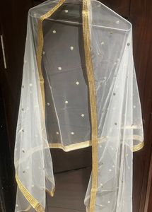 Party Wear Pastel Blue Gharara Set With Dupatta