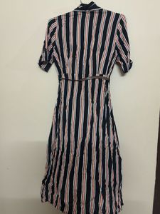FIG - Striped Shirt Dress with Belt
