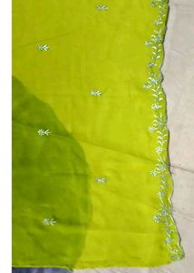 Flared Anarkali Gown With Embroidered Dupatta