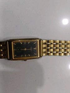 Vintage Gold Tone Rectangle Watch