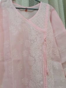 Pink Chikankari Kurta
