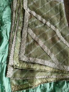Elegant Green Mirror Work Lehenga Choli Set