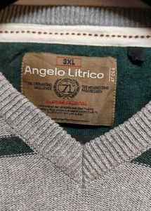 Men's Striped V-Neck Sweater