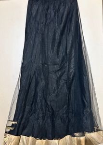 Elegant Black Netted Ethnic Skirt