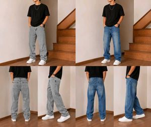 Men's Relaxed Fit Jeans (Grey &amp; Blue) combo offer