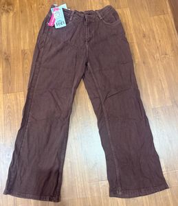 Brown Wide Leg Jeans
