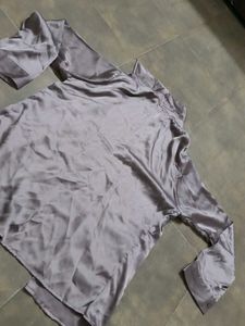 Satin Button-Down Shirt