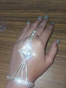 Sparkling Rhinestone Hand Bracelet