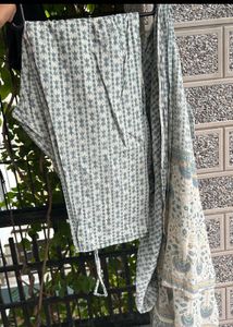 Embroidered Kurta with Floral Print
