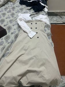 Chic Beige Button-Up Dress