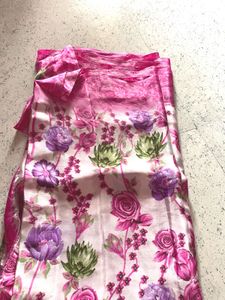 Beautiful Pink Floral Saree