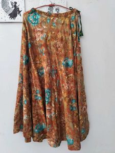 2 Flowy Floral Print Ethnic Skirts