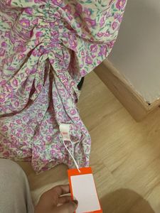 Floral Ruched Slip Dress
