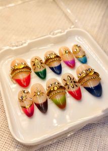 Exquisite Press-On Nails with Embellishments