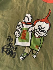 Olive Green Graphic baby tee xs-s