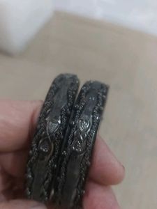 Oxidised Plated Classic Intricate Design Bangles