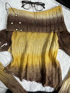 Vintage Off Shoulder Top- Forest fairy + grunge