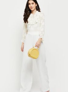 🤍 MAX WHITE RUFFLED POLKA DOT TOP 🤍