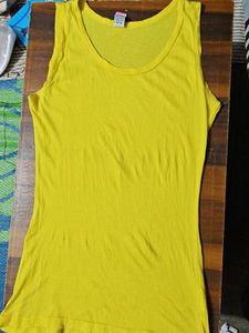 Bright Yellow Sleeveless Tank Top