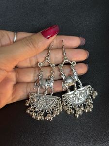 Fancy Elephant Jhumka Earrings