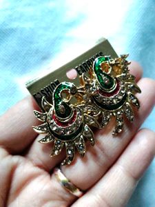 Peacock Design jewellery set with Maangtika