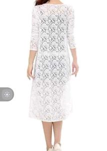 Sheer white transparent shrug cardigan