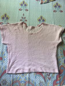 Pink Ribbed Cropped Top