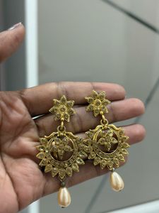 Elegant Gold-tone Drop Earrings