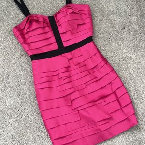 couture Pink bandage Mini Dress