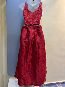 DIWALI SALE🚨Stunning Red Sequin hEmbellished Lehe