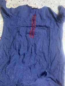 Blue N Red Kurti