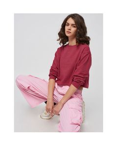 Oversized Fit Cropped Sweatshirt