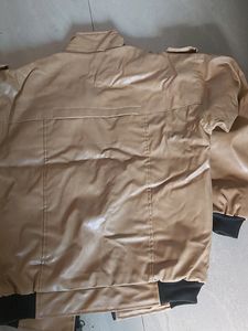 leather jacket with furr coating inside