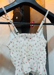 Floral Smocked Crop Top