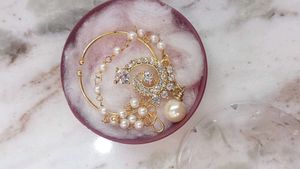 Elegant Kundan Nath with Pearl Dangle