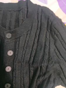 black cardigan