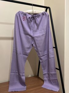 pin stripped Light Purple straight Pants