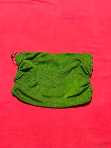 Green Ruched Tube Top