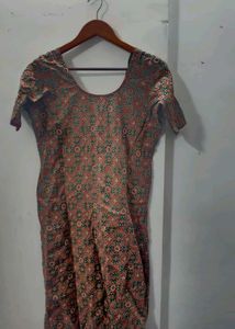 Ajrakh printed kurta with lining