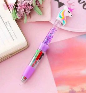 Unicorn 4-in-1 Multicolor Pen with Glitter Liquid