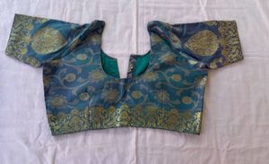 Elegant Teal &amp; Purple Banarasi Silk Saree