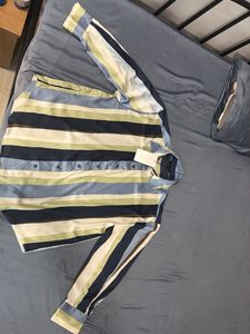 Striped Button-Up Shirt