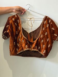Embroidered Velvet Lehenga