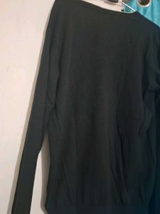 Men's Black V-Neck Sweater