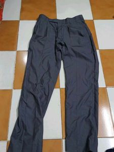 Classic Grey Pleated Trousers